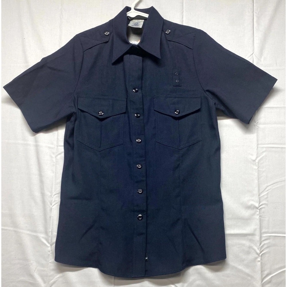 Workrite Fire Service Shirt Womens SM Blue Flame Resistant Workwear Station Wear